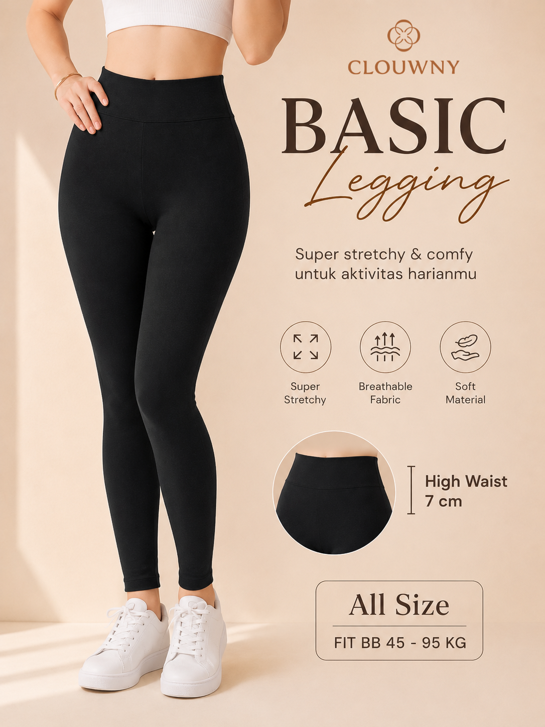 Basic Legging - Maroon